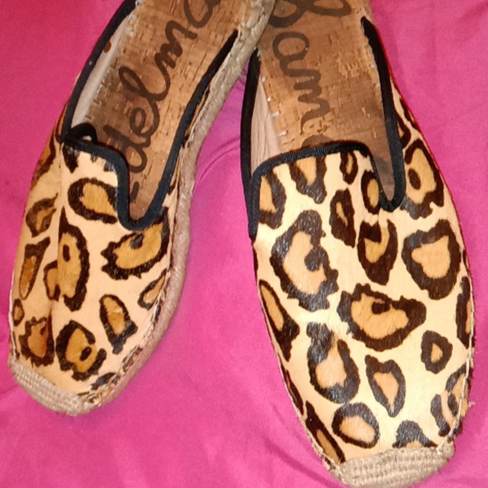 Sam Edleman leopard print slip on shoes
